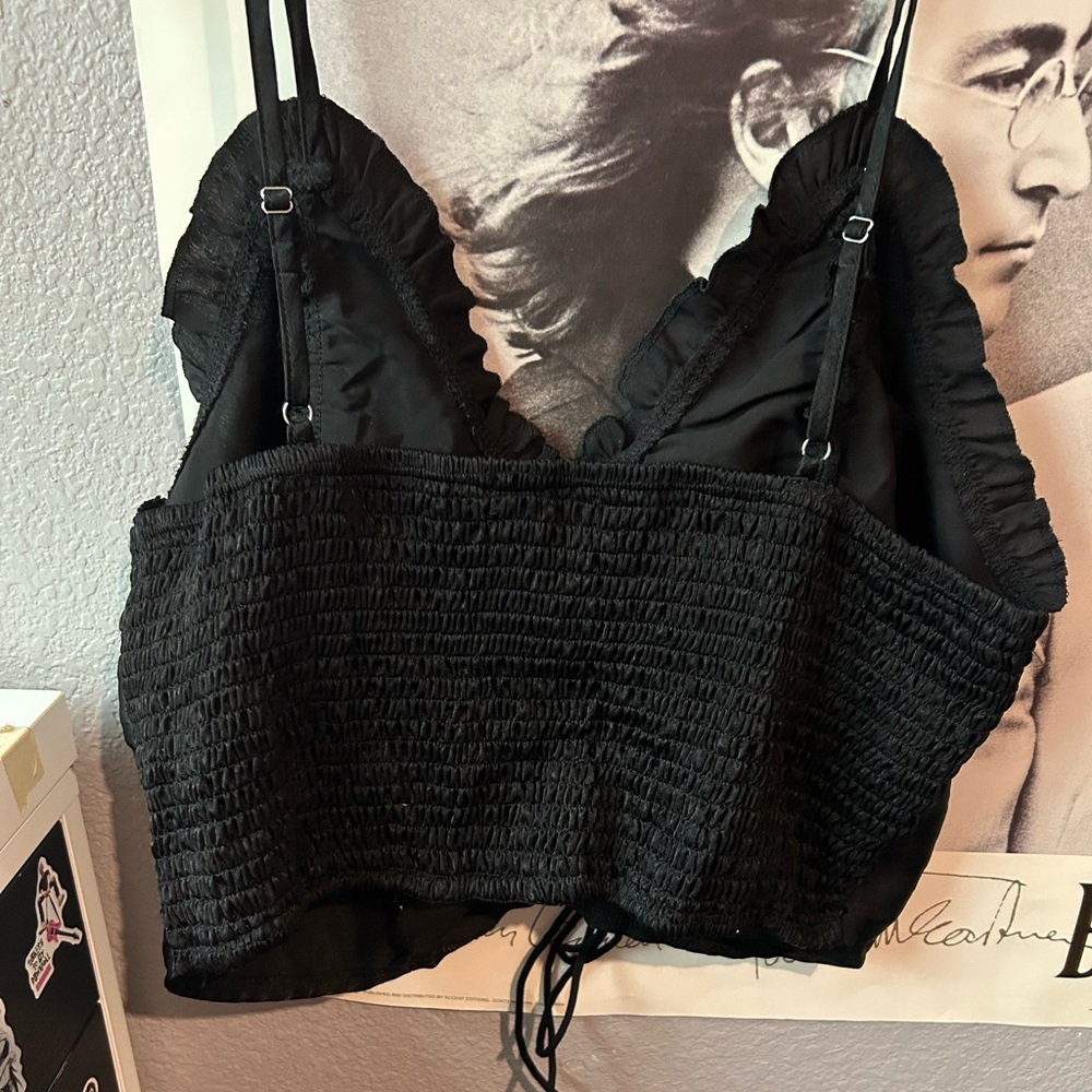 black shein tank top crop top